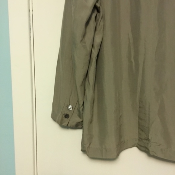 Vintage JJ Farmer 100% Lightweight Silk Jacket n Sand, XL - Picture 10 of 11